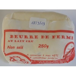 Beurre non salé 250g La ferme du Warchais